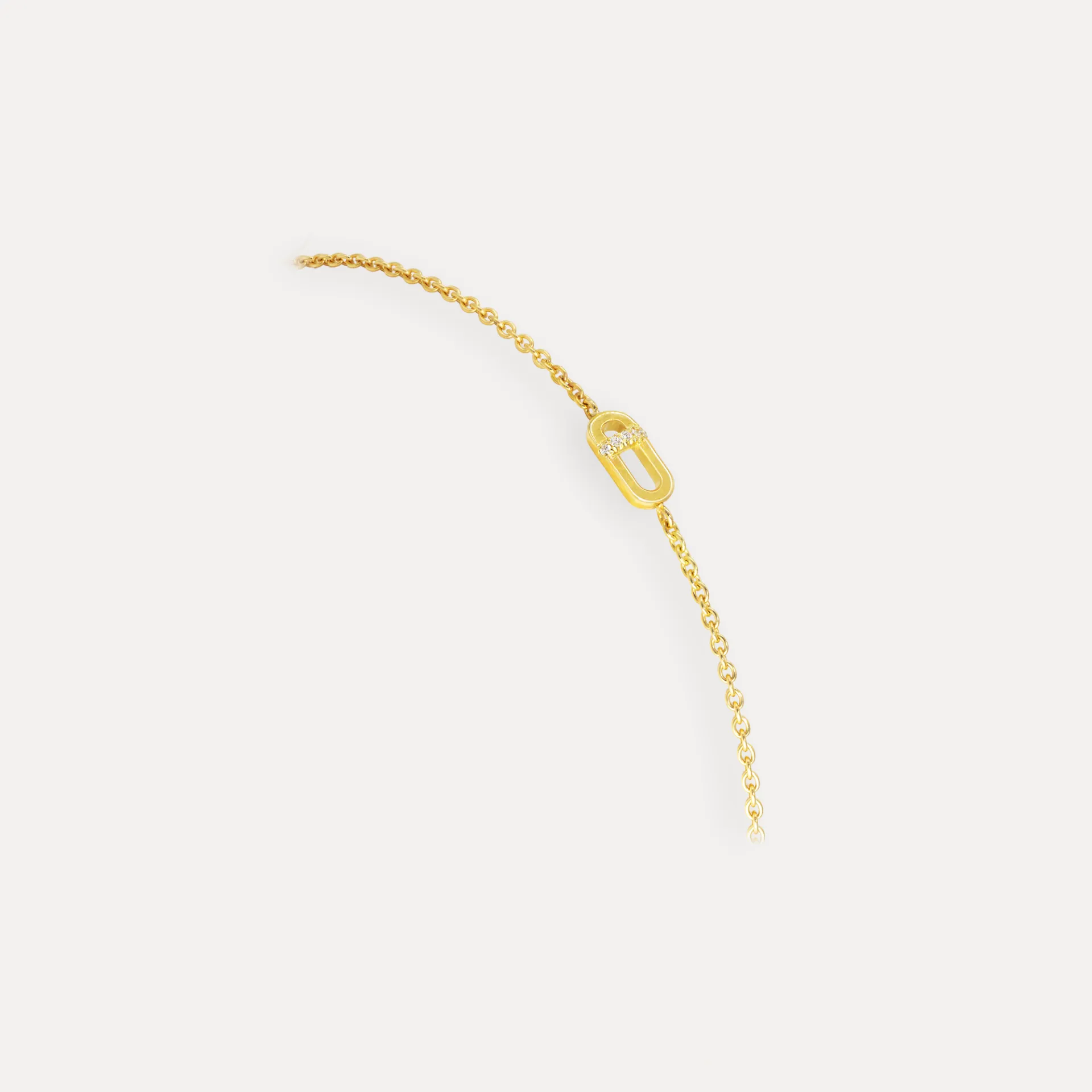 Bracelet or jaune 18Kt. 2,2g diamant 0,03ct.