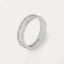 Bague or blanc 18Kt. 2,32g  diamant 139pc 1,48ct.