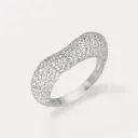 Bague or blanc 18Kt. 4,6g  diamant  1,34ct.