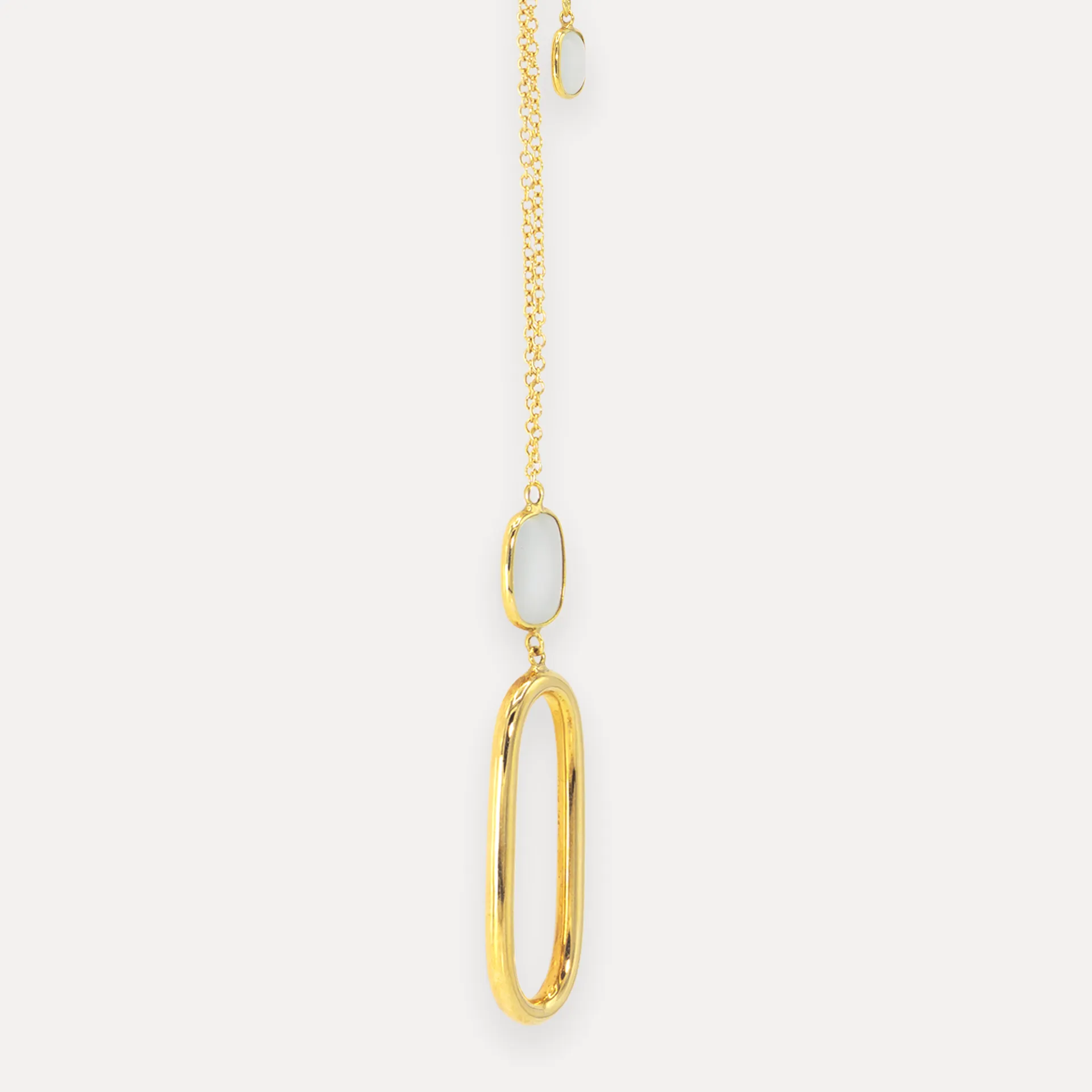 Collier or jaune 18Kt. 5,3g Aventurine