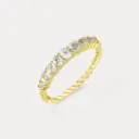 Bague or jaune 18Kt. 2,5g  diamant 0,51ct.