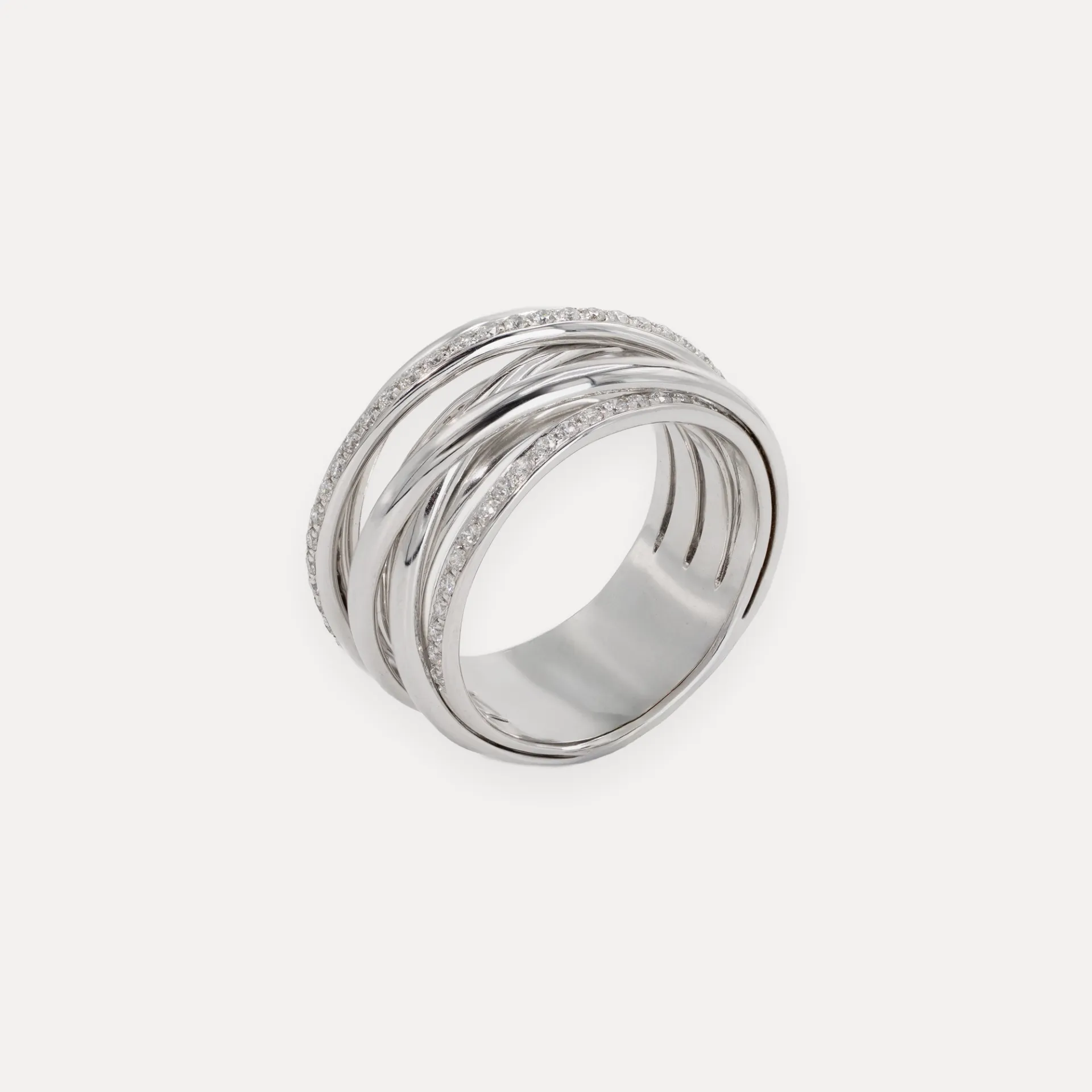 [R6406W] Bague Al Coro - 51 Brill W si 0,44 ct.