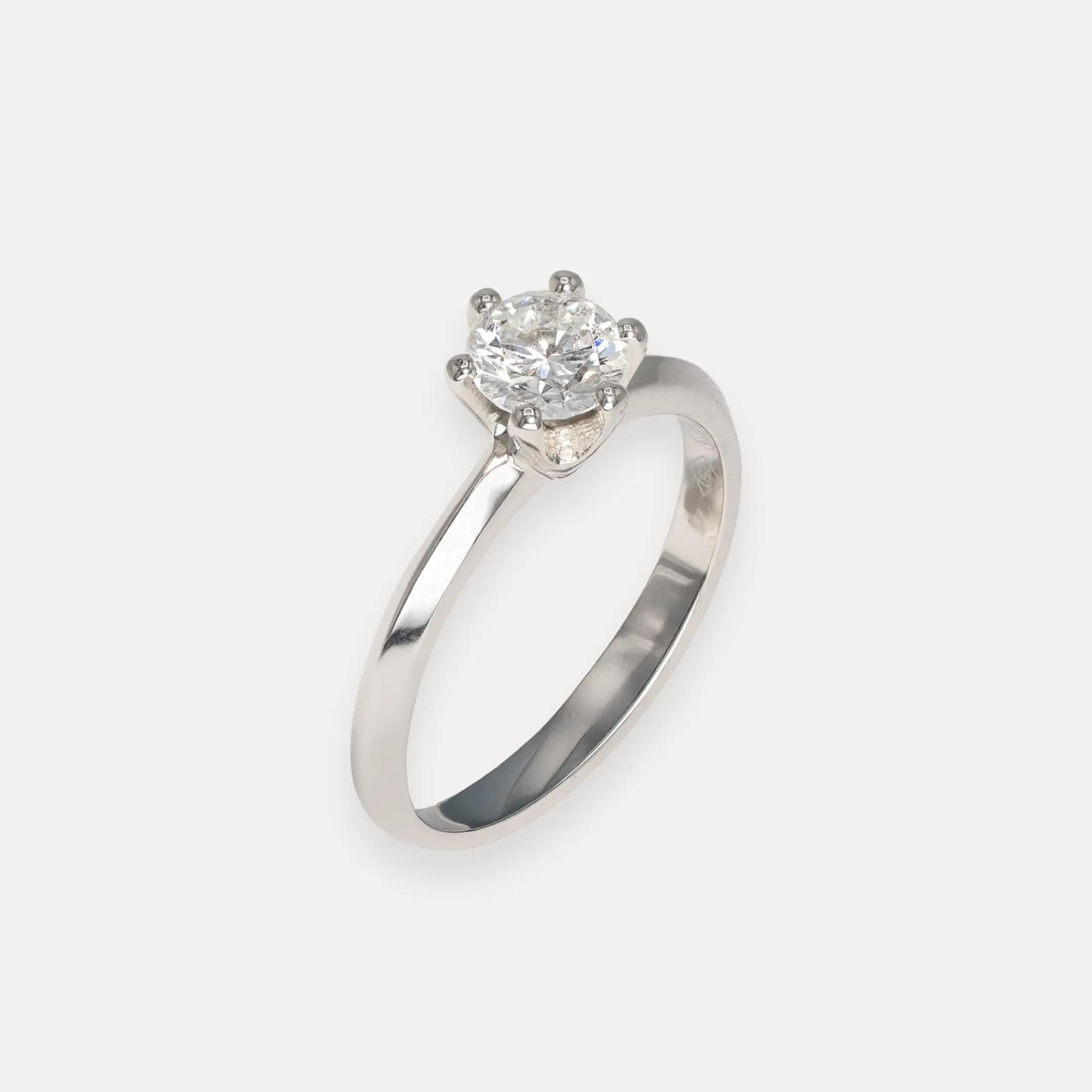 Bague or blanc 18 kt diamant 0,66ct G-H VS2