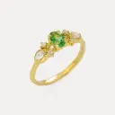 Bague or jaune 18Kt. 2,8g tsavo 0,52ct. dia 0,21ct