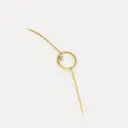 Bracelet or jaune 9Kt 1,10g 18cm diamant 0,03ct.