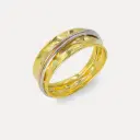 Bague or jaune/blanc 9Kt 2,08g